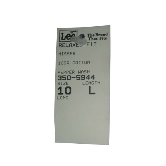 Vintage 80's Lee Mom Jeans Elastic Riders Relaxed Fit Tapered Deadstock 10 Long - Picture 7 of 10